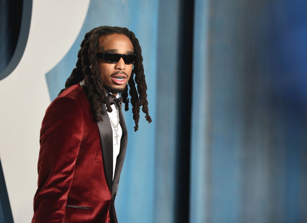 BEVERLY HILLS, CALIFORNIA - MARCH 27: Quavo attends the 2022 Vanity Fair Oscar Party hosted by Radhika Jones at Wallis Annenberg Center for the Performing Arts on March 27, 2022 in Beverly Hills, California.