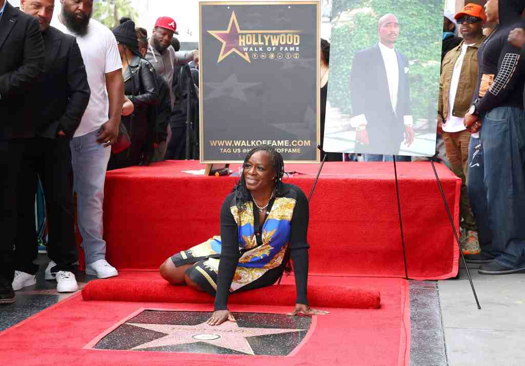 Tupac’s Sister Breaks Down As She Remembers The Late Rapper During Hollywood Walk Of Fame Ceremony