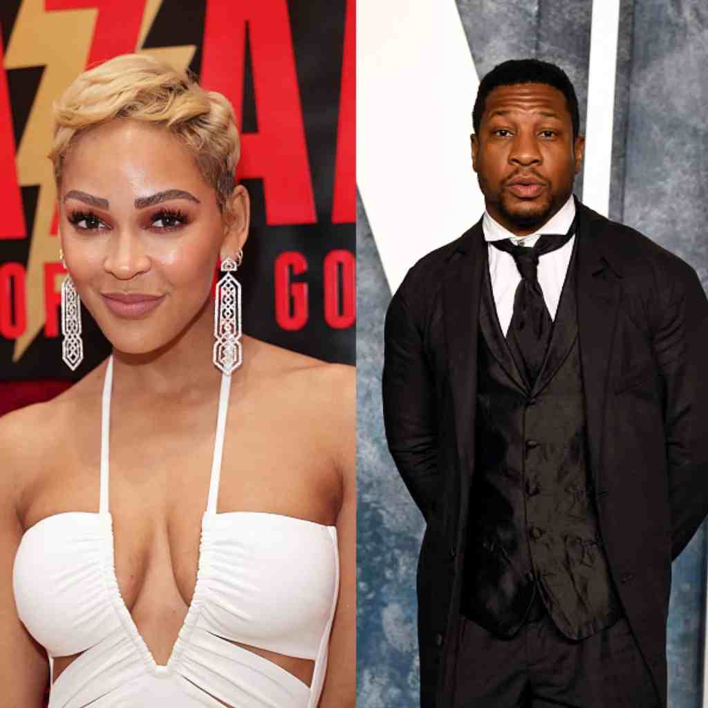 Meagan Good’s See-Through Dress Breaks The Internet + Holds Hands w/ Jonathan Majors At Court 