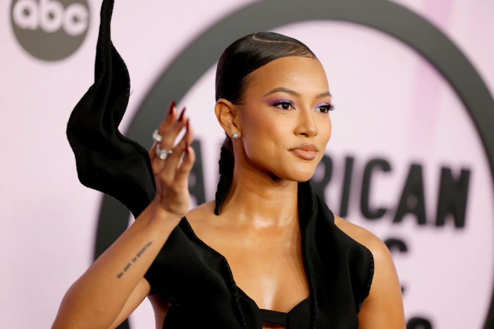 Karrueche Tran attends the 2022 American Music Awards at Microsoft Theater on November 20, 2022 in Los Angeles, California.