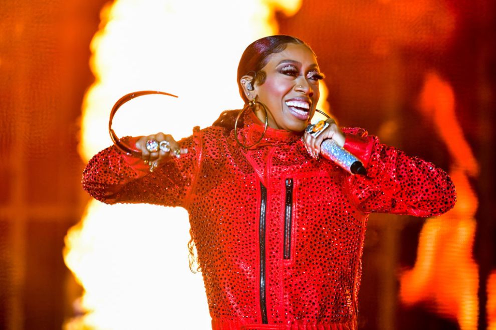 Missy Elliott performs onstage during the Lovers & Friends music festival at the Las Vegas Festival Grounds on May 06, 2023 in Las Vegas, Nevada.