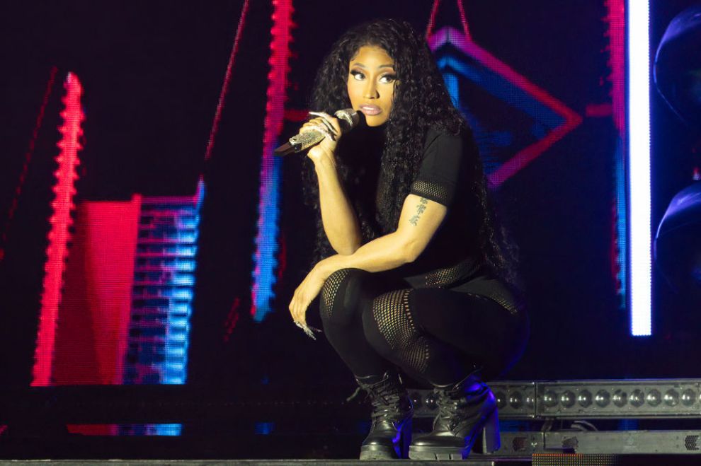 Nicki Minaj performs DURING the 2024 Dreamville Music Festival at Dorothea Dix Park on April 07, 2024