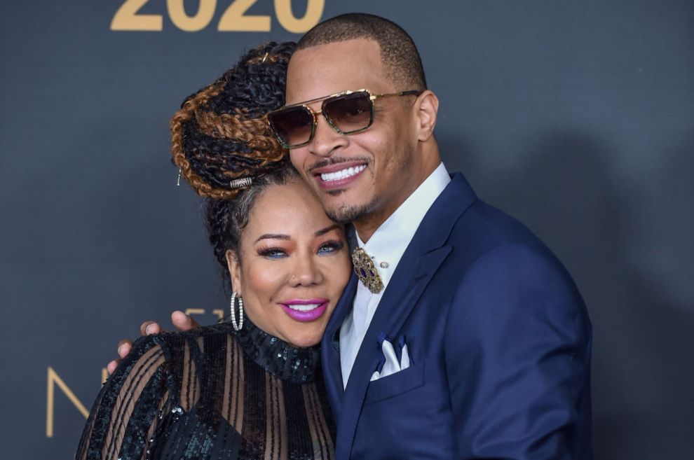 ameka "Tiny" Cottle and T.I. attend the 51st NAACP Image Awards at the Pasadena Civic Auditorium on February 22, 2020 in Pasadena, California.