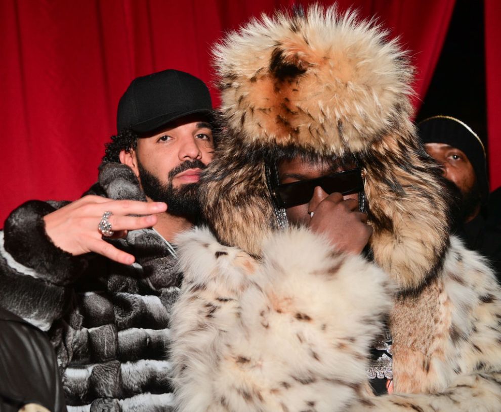 Drake and Lil Yachty attend 21 Savage's Freaknik22: The Sequel at Underground Atlanta on October 22, 2022 in Atlanta, Georgia.