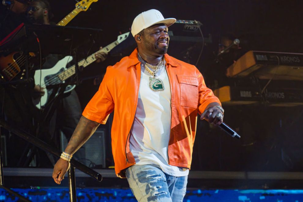 50 Cent performs during the Strength of a Woman Festival at Barclays Center on May 11, 2024 in New York City.