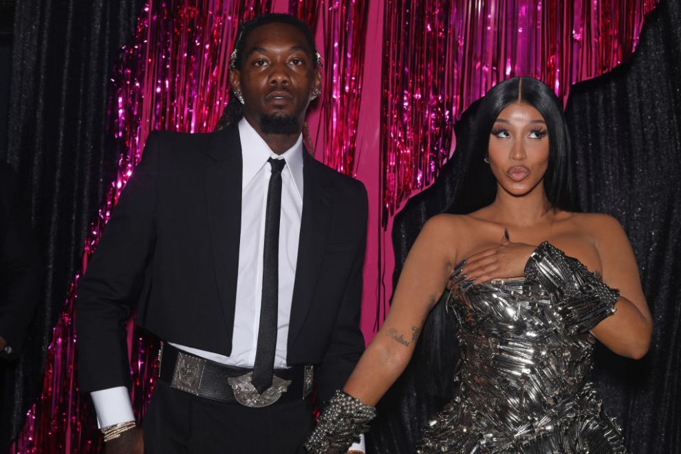 NEWARK, NEW JERSEY - SEPTEMBER 12: (L-R) Offset and Cardi B attend the 2023 MTV Video Music Awards at Prudential Center on September 12, 2023 in Newark, New Jersey.