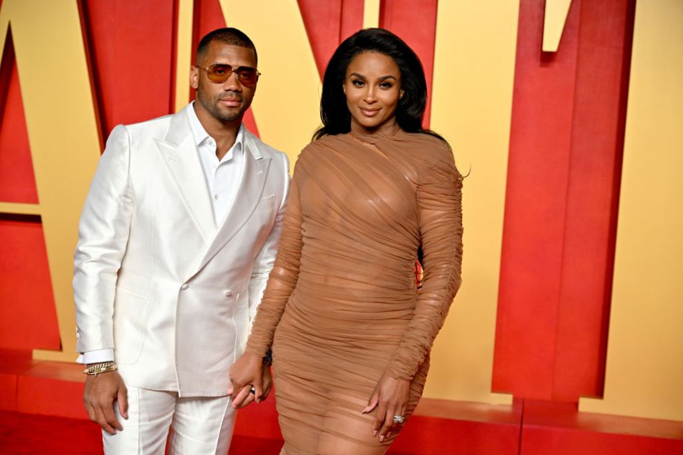Russell Wilson, Ciara attend the 2024 Vanity Fair Oscar Party Hosted By Radhika Jones at Wallis Annenberg Center for the Performing Arts on March 10, 2024 in Beverly Hills, California.