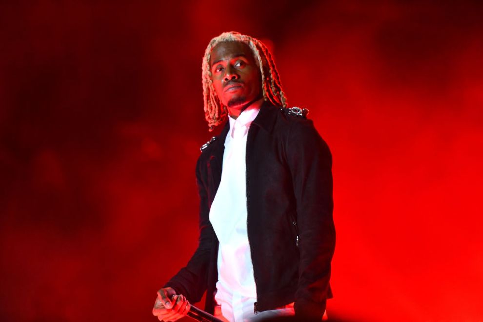 LOS ANGELES, CALIFORNIA - DECEMBER 14: Rapper Playboi Carti performs onstage during day 1 of the Rolling Loud Festival at Banc of California Stadium on December 14, 2019 in Los Angeles, California.