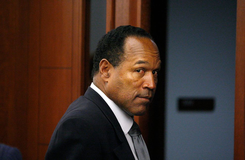 O.J. Simpson leaves the courtroom during his trial at Clark County Regional Justice Center on September 22, 2008 in Las Vegas, Nevada. Simpson is charged with a total of twelve counts including kidnapping, armed robbery and assault with a deadly weapon stemming from an alleged incident involving the theft of his sports memorabilia.