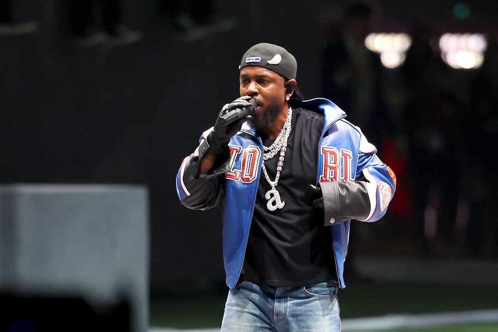 NEW ORLEANS, LOUISIANA - FEBRUARY 09: Kendrick Lamar performs onstage during Apple Music Super Bowl LIX Halftime Show at Caesars Superdome on February 09, 2025 in New Orleans, Louisiana.