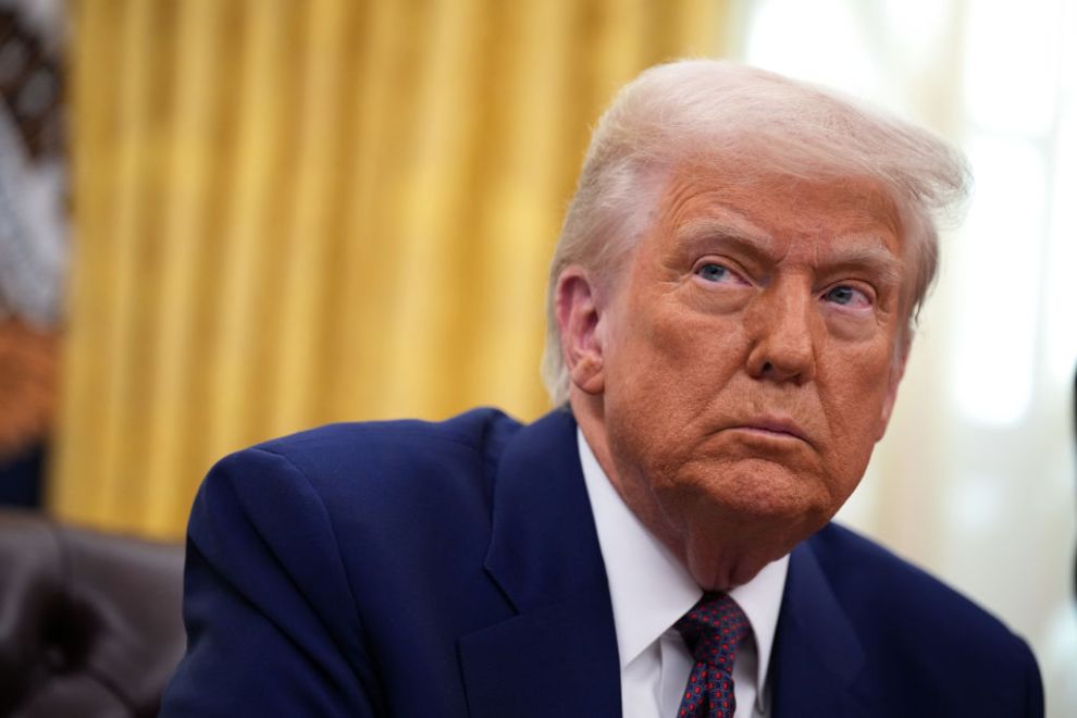 WASHINGTON, DC - FEBRUARY 13: U.S. President Donald Trump delivers remarks after signing an executive order on reciprocal tariffs in the Oval Office at the White House on February 13, 2025 in Washington, DC. Trump announced his plan to increase U.S. tariffs to match the rates other nations charge to import American goods.