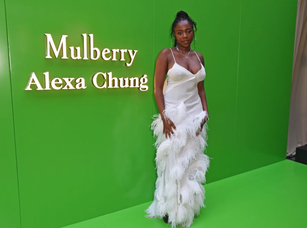 LONDON, ENGLAND - JULY 22: Rachel Chinouriri attends the launch of the Mulberry x Alexa Chung collection at 180 Studios on July 22, 2021 in London, England.
