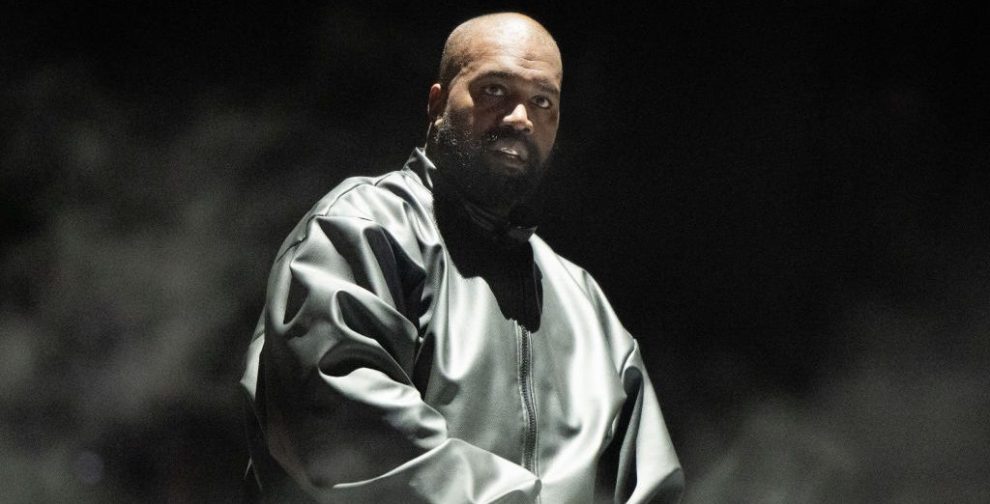 Rapper Kanye West performs onstage during the "Vultures 1" playback concert during Rolling Loud 2024 at Hollywood Park Grounds on March 14, 2024 in Inglewood, California.