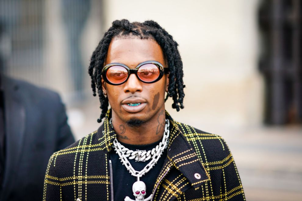 PARIS, FRANCE - JUNE 20: Playboi Carti is seen, outside Off-White, during Paris Fashion Week - Menswear Spring-Summer 2019, on June 20, 2018 in Paris, France.