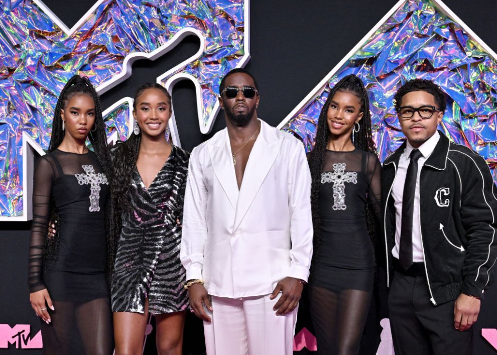 Jessie James Combs, Chance Combs, Diddy, D'Lila Combs and Justin Dior Combs attend the 2023 MTV Video Music Awards at Prudential Center on September 12, 2023 in Newark, New Jersey.