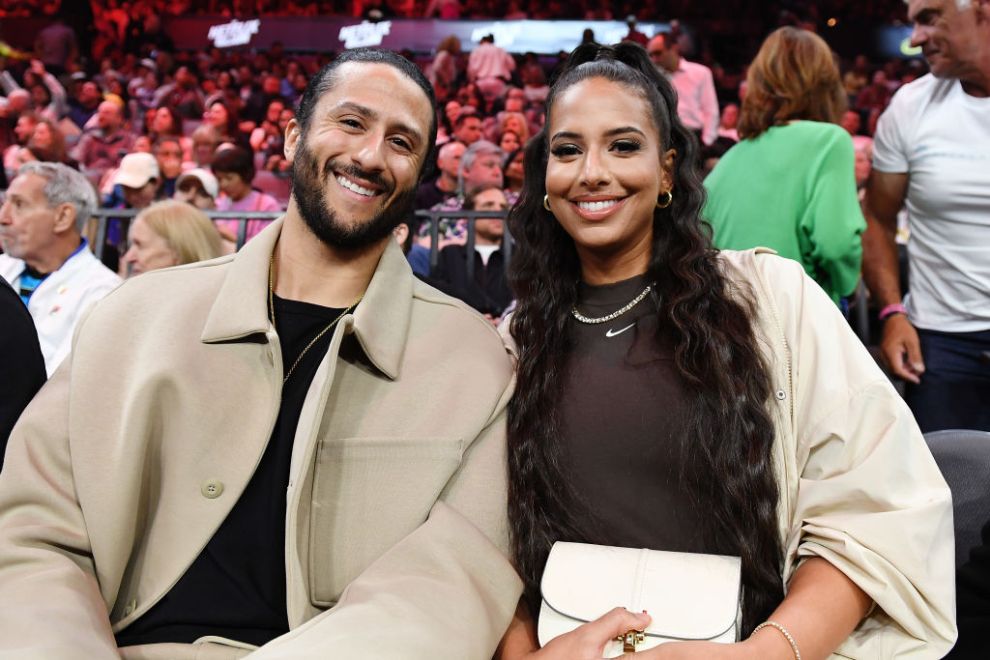 LAS VEGAS, NEVADA - MARCH 03: (L-R) Colin Kaepernick and Nessa Diab attend The Netflix Slam, a live Netflix Sports event at the MGM Resorts | Michelob Ultra Arena on March 03, 2024 in Las Vegas, Nevada.