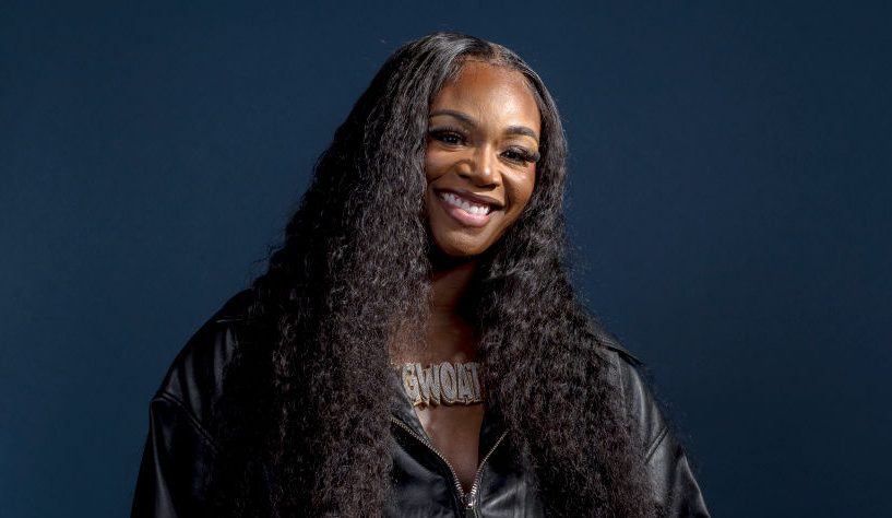 Claressa Shields poses for a portrait during the open media workout on January 31, 2025 at Downtown Boxing Gym in Detroit, Michigan.