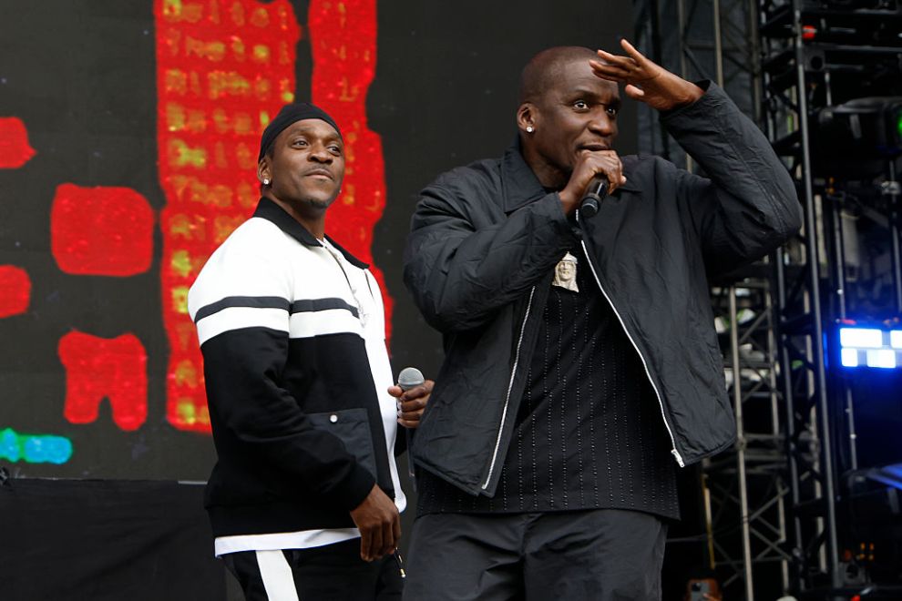PHILADELPHIA, PENNSYLVANIA - JUNE 01: Pusha T and No Malice of Clipse perform during Roots Picnic 2025 at The Mann at Fairmount Park on June 01, 2025 in Philadelphia, Pennsylvania.