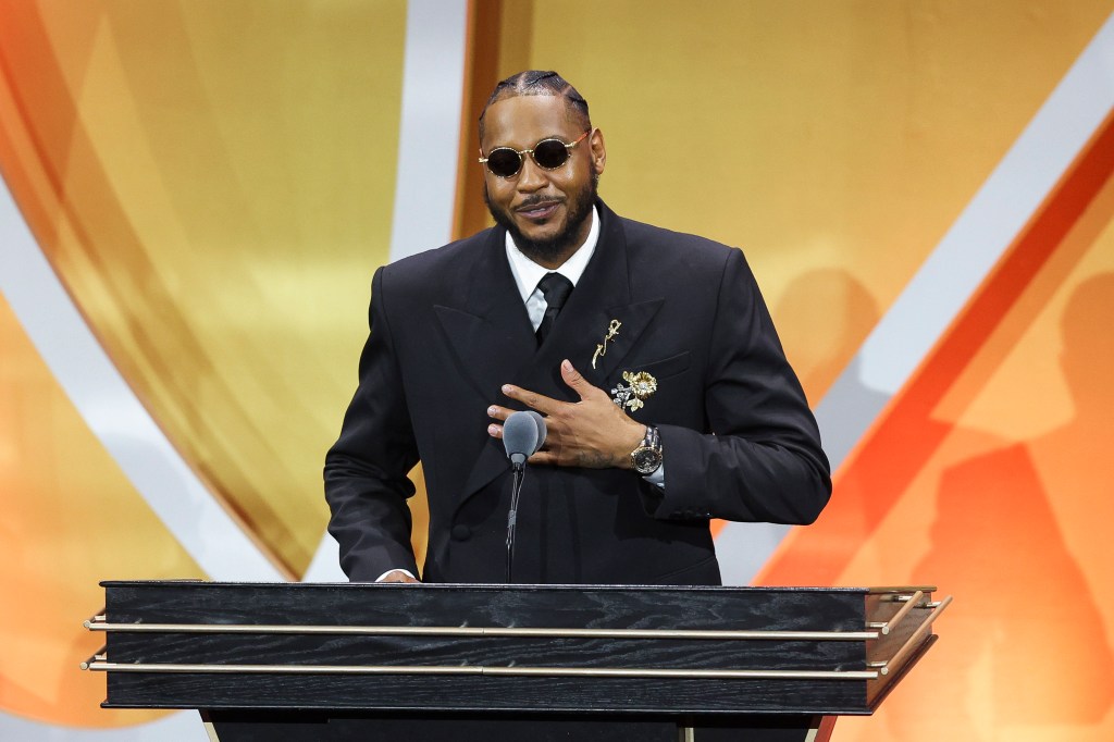 Carmelo Anthony’s Hall Of Fame Speech Sparks Debate Over La La’s Absence