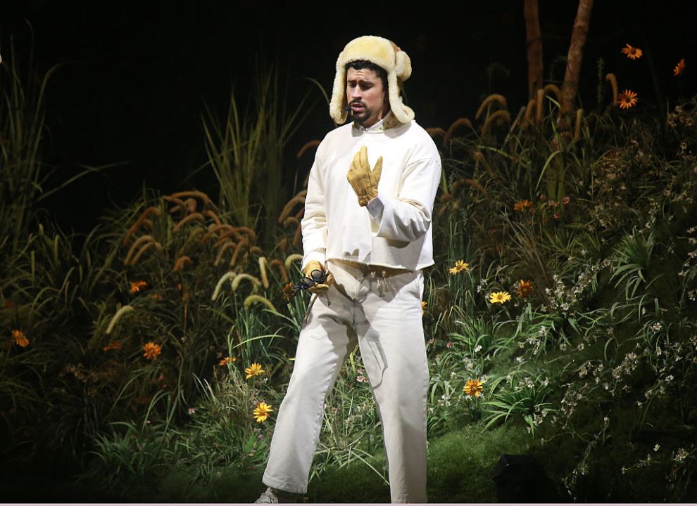 Bad Bunny performs live during "No Me Quiero Ir De Aquí; Una Más" Residencia at Coliseo de Puerto Rico José Miguel Agrelot on September 20, 2025 in San Juan, Puerto Rico.