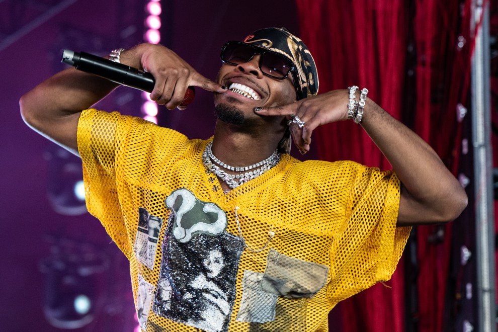INDIO, CALIFORNIA - APRIL 18: (FOR EDITORIAL USE ONLY) Singer D4vd performs onstage during Day 1 of Coachella Valley Music and Arts Festival on April 18, 2025 in Indio, California.