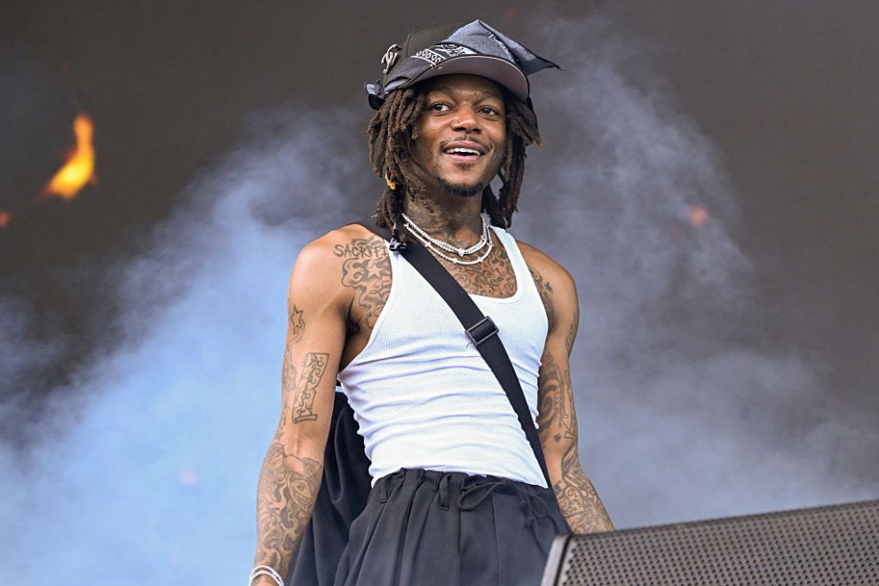 RALEIGH, NORTH CAROLINA - APRIL 06: J.I.D. performs during the 2025 Dreamville Music Festival at Dorothea Dix Park on April 06, 2025 in Raleigh, North Carolina.