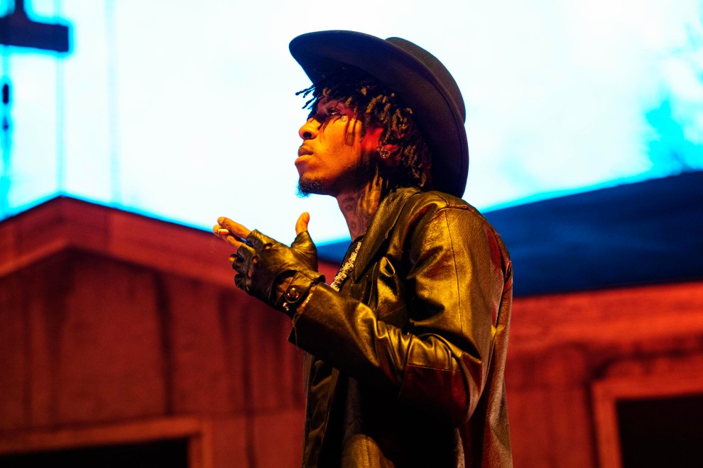 NEW ORLEANS, LOUISIANA - OCTOBER 19: NBA YoungBoy performs during the MASA TOUR at Smoothie King Center on October 19, 2025 in New Orleans, Louisiana.